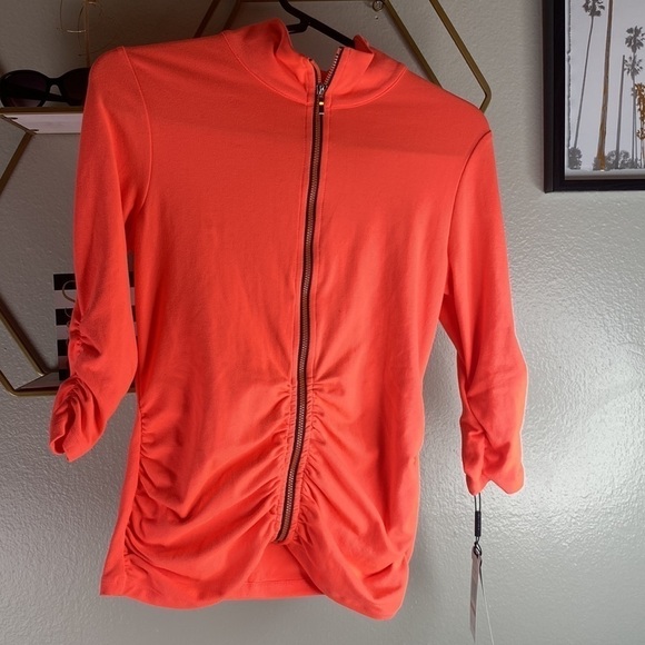 Calvin klein bright light orange performance quick dry activewear jacket NWT - Picture 4 of 11